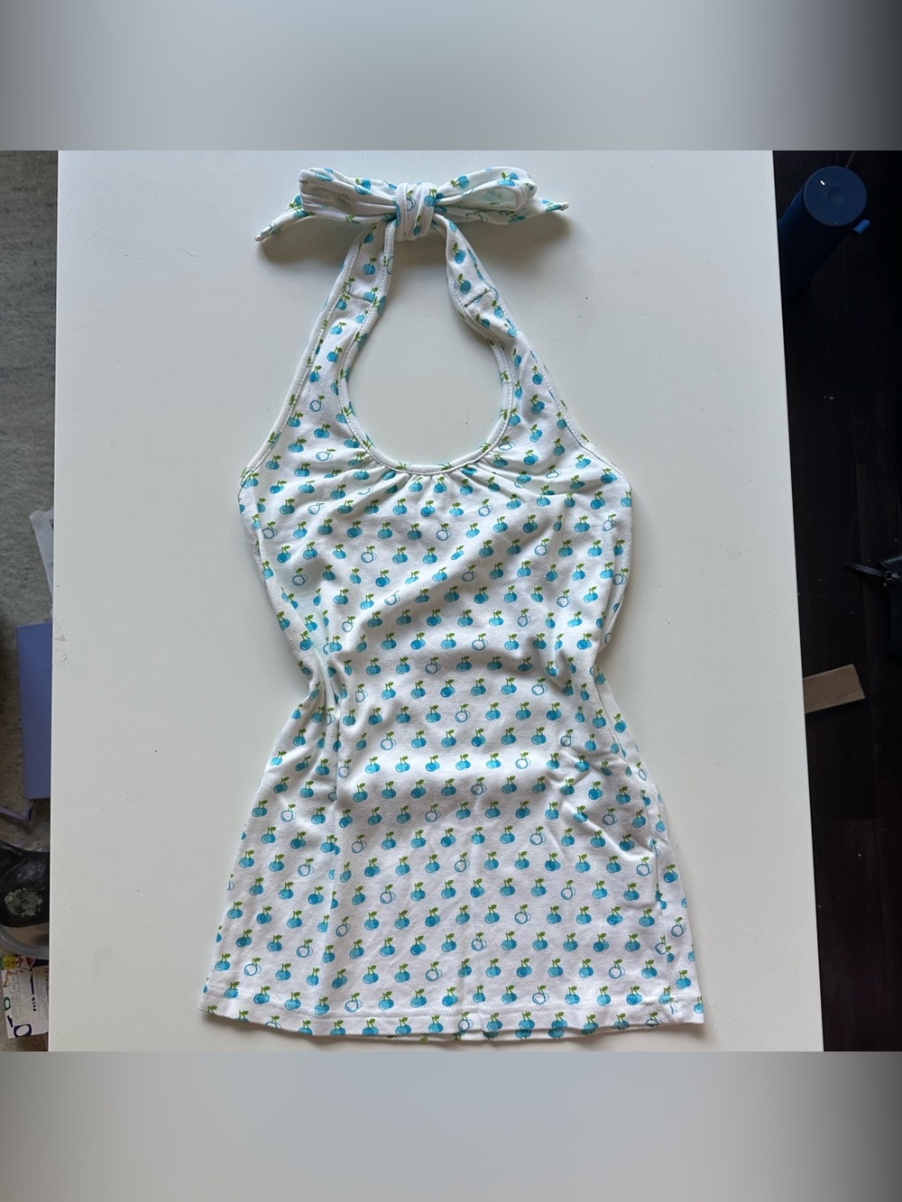 Jfashion Jojifuku Cutecore Halter Ties Tank Top Blue Grass Cherry Kawaii

Super
